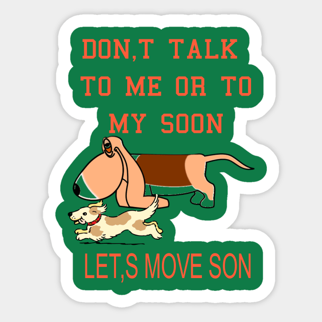 FUNNY DOG AND SON Sticker by galdoma clouths